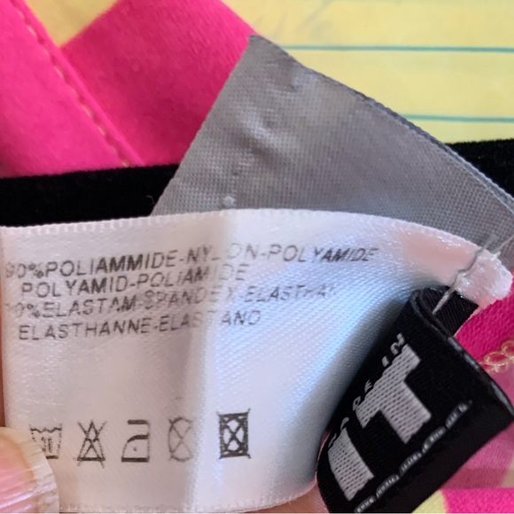 Versace Vintage 90s Asymmetrical Tiger Print MIDI Dress Pink Yellow Y2K small - Picture 10 of 10